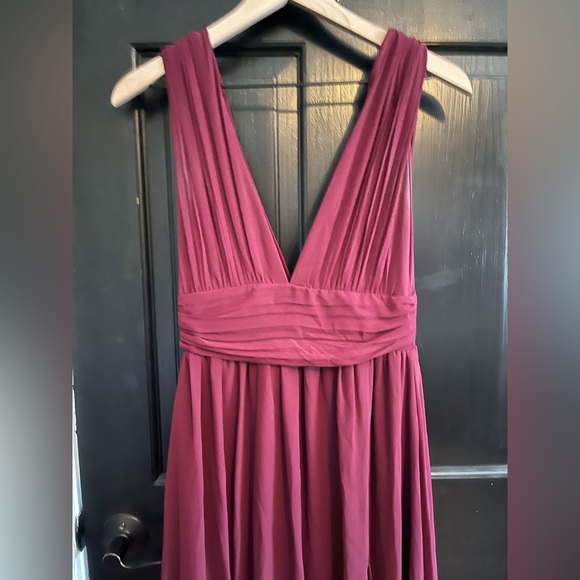 Lulus Heavenly Hues Maxi Burgundy size S - Picture 3 of 9